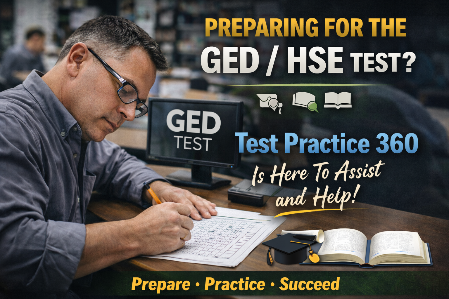 GED / HSE Practice Test and Study Guide