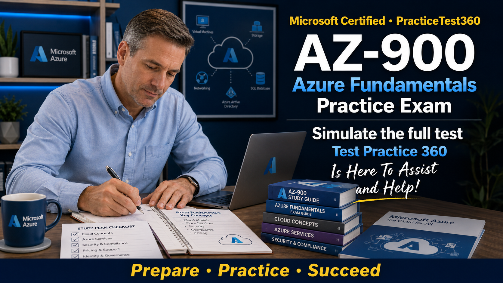 Microsoft Certified • PracticeTest360 AZ-900 Azure Fundamentals Practice Exam