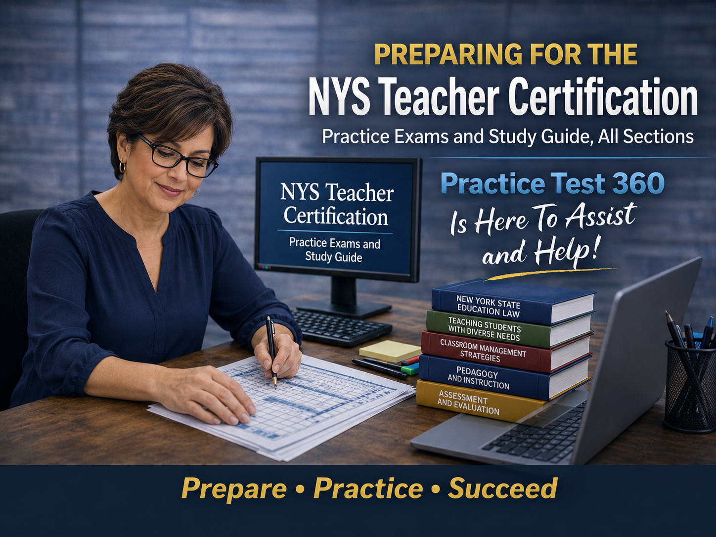 NYS teacher Cerfitication Platform Practice Exams and Study Guide all Sections